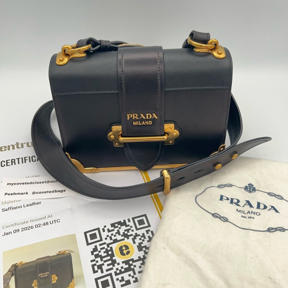 Beautiful Prada Cahier Bag w/ Prada dust-bag and Entrupy COA! Showstopper! ๐๐ค - Picture 4 of 17